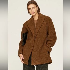 Vince Cozy Brown Teddy Coat